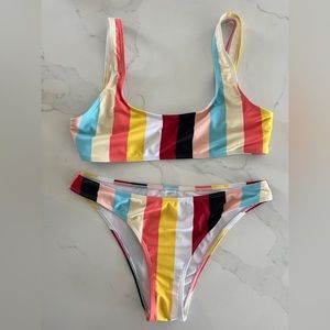 Cute striped colorful bikini